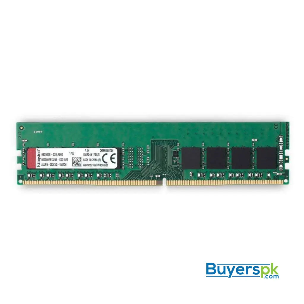 Kingston ValueRAM 8GB 2400MHz DDR4 Non-ECC CL17 DIMM 1Rx8 Desktop Memory (KVR24N17S8/8) - RAM Kingston ValueRAM 8GB 2400MHz DDR4 Non-ECC CL17 DIMM 1Rx8 Desktop Memory (KVR24N17S8/8) - RAM